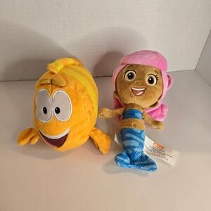2018 Nick Jr Bubble Guppies Plush Stuffed Animal Lot of 2 Mr Grouper Fish Molly
